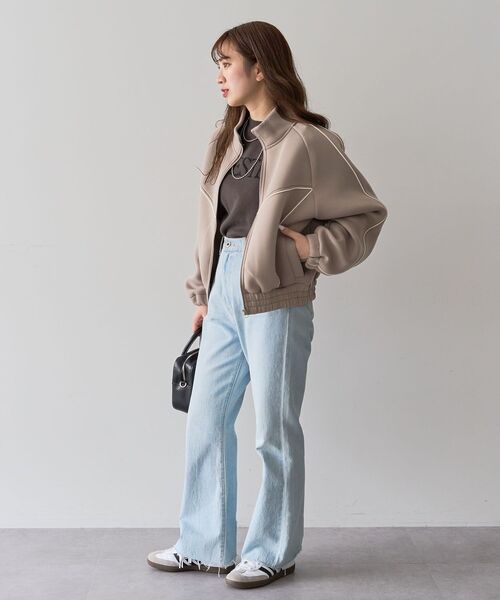 Sugar spoon（シュガースプーン）の「・SUGAR SPOON ライントラックジャケット（ジャージ・レディース・ライトグレー/モカ/ブラック・FREE）」の18枚目の写真