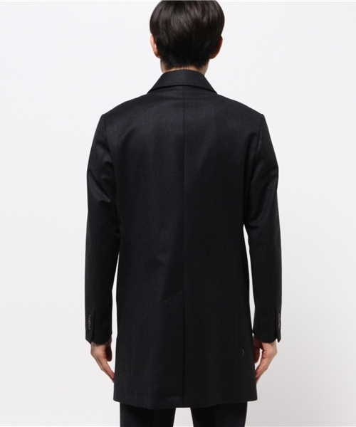 SHIPS（シップス）の「SC: ウール ボンディング チェスターコート （ソリッド）（チェスターコート・メンズ・ネイビー・MEDIUM/X-LARGE/LARGE/SMALL）」の3枚目の写真