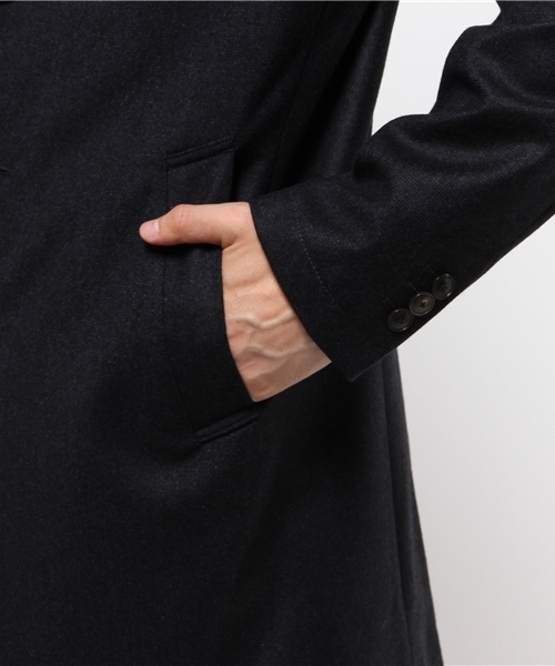 SHIPS（シップス）の「SC: ウール ボンディング チェスターコート （ソリッド）（チェスターコート・メンズ・ネイビー・MEDIUM/X-LARGE/LARGE/SMALL）」の6枚目の写真