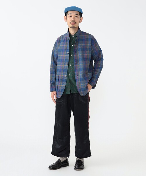 BEAMS PLUS（ビームスプラス）の「4ボタン メッシュ チェック カフス ジャケット（その他アウター・メンズ・オリーブ/ネイビー・M/L/XL/S）」の6枚目の写真