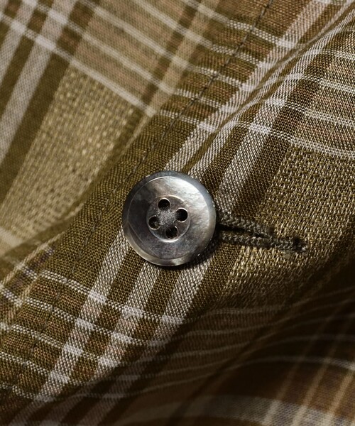 BEAMS PLUS（ビームスプラス）の「4ボタン メッシュ チェック カフス ジャケット（その他アウター・メンズ・オリーブ/ネイビー・M/L/XL/S）」の19枚目の写真