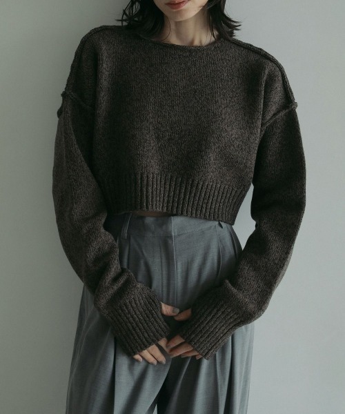 【SALE】　anuke　Mix Short Knit　62510510 セール】anuke Mix Short Knit ミックスショートニット/62510510