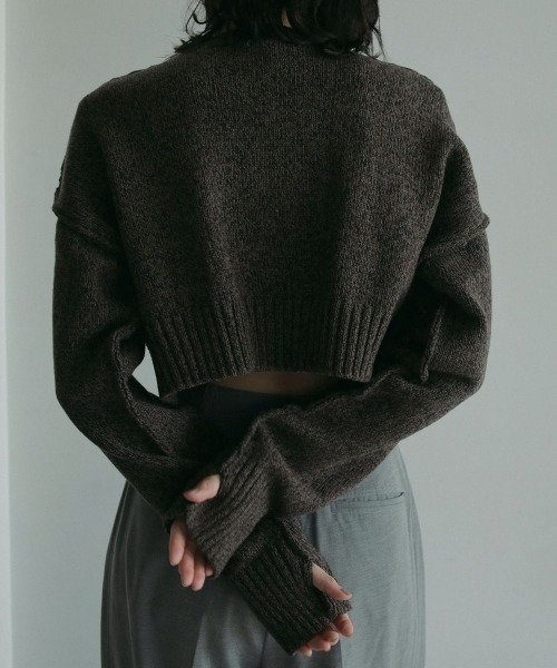 【SALE】　anuke　Mix Short Knit　62510510 セール】anuke Mix Short Knit ミックスショートニット/62510510