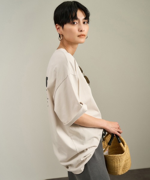 AMERICANA（アメリカーナ）の「【Americana（アメリカーナ） for SALON】別注Tシャツ（Tシャツ/カットソー・レディース・チャコールグレー/オフホワイト・FREE）」の13枚目の写真