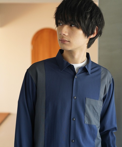 セール】サラサマ切り替えシャツ/長袖/234564（シャツ/ブラウス