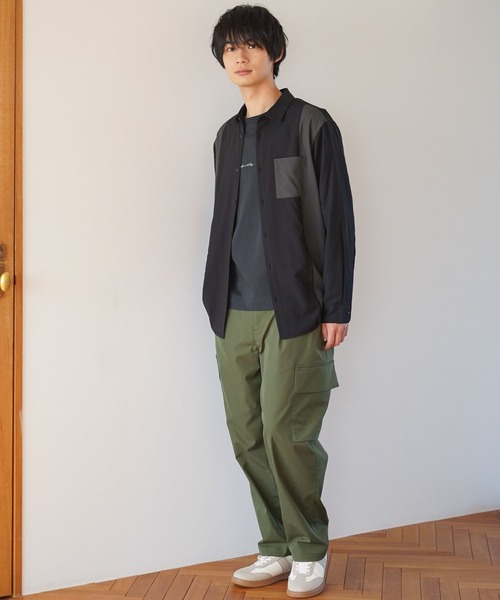 GLOBAL WORK(グローバルワーク)の「サラサマ切り替えシャツ/長袖/234564(シャツ/ブラウス・メンズ・ライトグレー/ブラック/ネイビー/ブルー/チャコール・SMALL/MEDIUM/LARGE/X-LARGE/X-SMALL/3XL/XX-LARGE)」の8枚目の写真