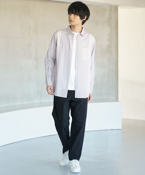 GLOBAL WORK(グローバルワーク)の「サラサマ切り替えシャツ/長袖/234564(シャツ/ブラウス・メンズ・ライトグレー/ブラック/ネイビー/ブルー/チャコール・SMALL/MEDIUM/LARGE/X-LARGE/X-SMALL/3XL/XX-LARGE)」の12枚目の写真