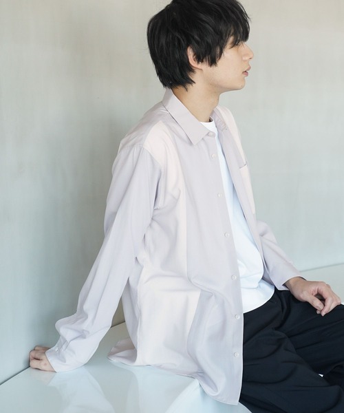 GLOBAL WORK(グローバルワーク)の「サラサマ切り替えシャツ/長袖/234564(シャツ/ブラウス・メンズ・ライトグレー/ブラック/ネイビー/ブルー/チャコール・SMALL/MEDIUM/LARGE/X-LARGE/X-SMALL/3XL/XX-LARGE)」の13枚目の写真
