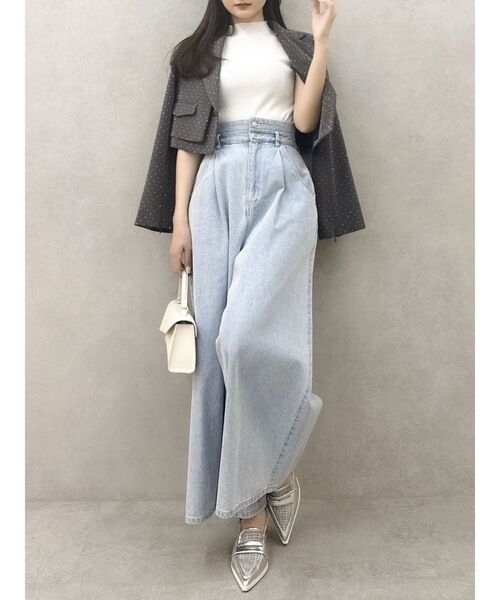 dazzlin（ダズリン）の「【セットアップ対応】レイヤードライクショートジャケット（テーラードジャケット・レディース・チャコールグレー/アイボリー/その他1・FREE）」の17枚目の写真