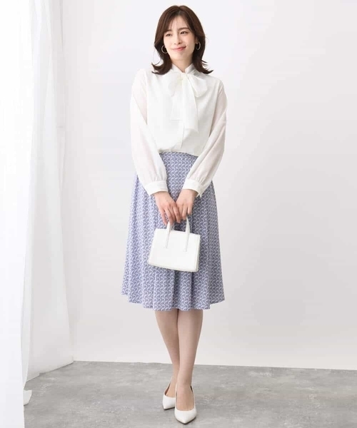 セール】ジオメトリックプリントジャージスカート/洗える/WEB限定