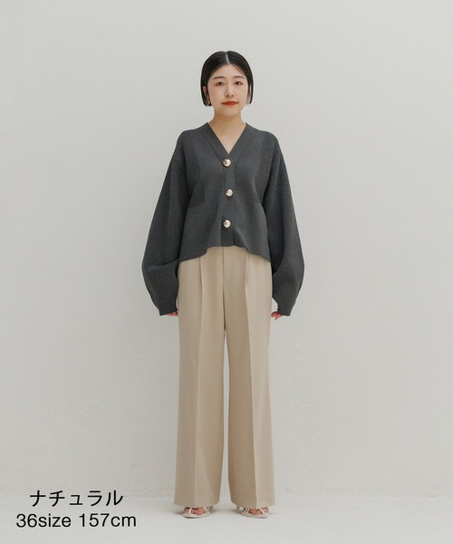 ADAM ET ROPE'(アダムエロペ)の「【WEB限定】・【撥水】骨格別スラックス ナチュラル(スラックス・レディース・ベージュ/ブラック・36/38)」の21枚目の写真
