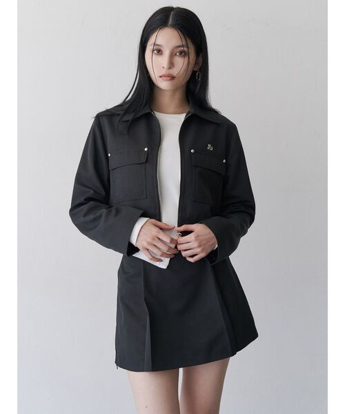 MURUA（ムルーア）の「【SET UP対応】サイドファスナーミニスカート（スカート・レディース・グレー/ブラック/ベージュ・2/1）」の9枚目の写真