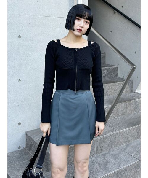 MURUA（ムルーア）の「【SET UP対応】サイドファスナーミニスカート（スカート・レディース・グレー/ブラック/ベージュ・2/1）」の15枚目の写真