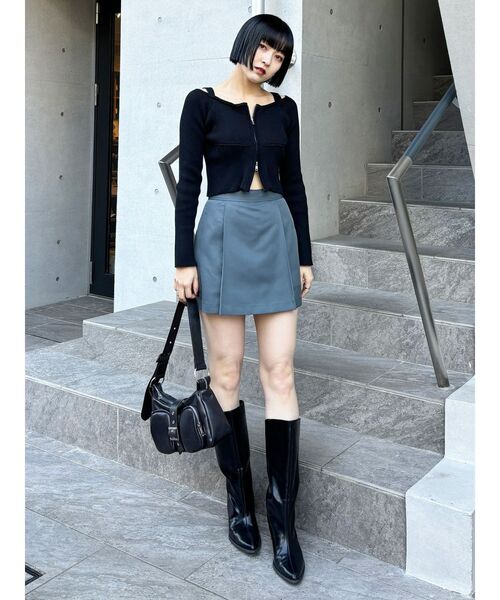 MURUA（ムルーア）の「【SET UP対応】サイドファスナーミニスカート（スカート・レディース・グレー/ブラック/ベージュ・2/1）」の17枚目の写真