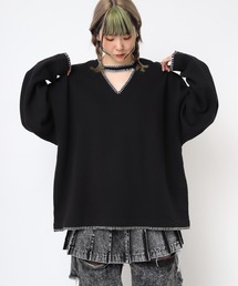 RNA | M2409 ブランケットステッチクルーネック(Tシャツ/カットソー)