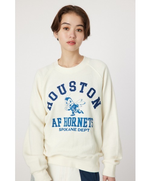 RODEO CROWNS WIDE BOWL(ロデオクラウンズワイドボウル)の「HOUSTON スウェットトップス(スウェット・レディース・アイボリー/ライトイエロー/レッド/ライトブラック・FREE)」の5枚目の写真