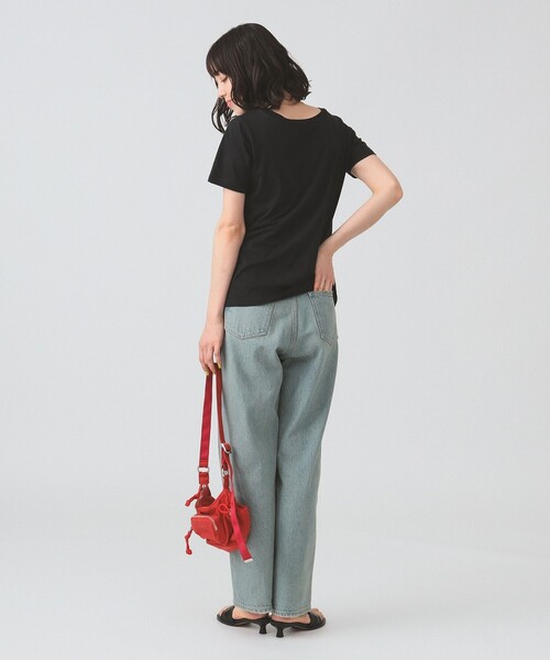 Ray BEAMS（レイビームス）の「ベーシック ハーフスリーブ Tシャツ [洗える]（Tシャツ/カットソー・レディース・サックスブルー/ホワイト/ブラック/クリーム・0/1）」の13枚目の写真