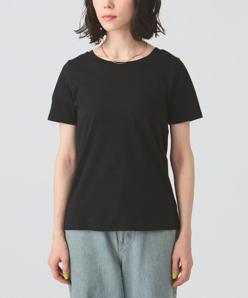 Ray BEAMS（レイビームス）の「ベーシック ハーフスリーブ Tシャツ [洗える]（Tシャツ/カットソー・レディース・サックスブルー/ホワイト/ブラック/クリーム・0/1）」の20枚目の写真