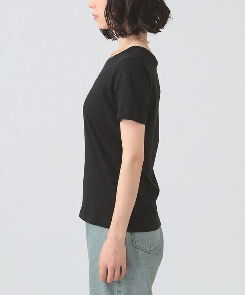 Ray BEAMS（レイビームス）の「ベーシック ハーフスリーブ Tシャツ [洗える]（Tシャツ/カットソー・レディース・サックスブルー/ホワイト/ブラック/クリーム・0/1）」の21枚目の写真