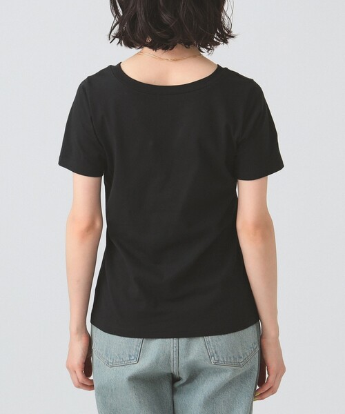 Ray BEAMS（レイビームス）の「ベーシック ハーフスリーブ Tシャツ [洗える]（Tシャツ/カットソー・レディース・サックスブルー/ホワイト/ブラック/クリーム・0/1）」の22枚目の写真