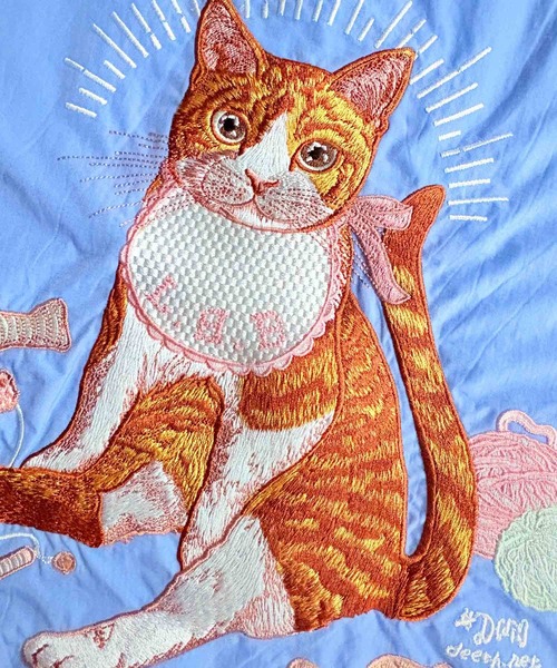 Ball&Chain（ボールアンドチェーン）の「[Ball&Chain]shopping bag-D.BABY CAT(M)（エコバッグ/サブバッグ・レディース・ベージュ/グレー/ブルー・M）」の7枚目の写真
