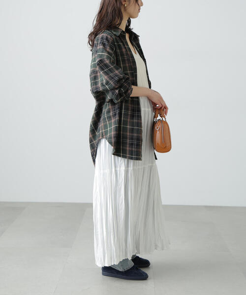 FREE'S MART（フリーズマート）の「◆ヴィンテージ風チェックオーバーシャツ（シャツ/ブラウス・レディース・グリーン系その他3/ワイン/ブラウン系その他/ブラック系その他・FREE）」の21枚目の写真