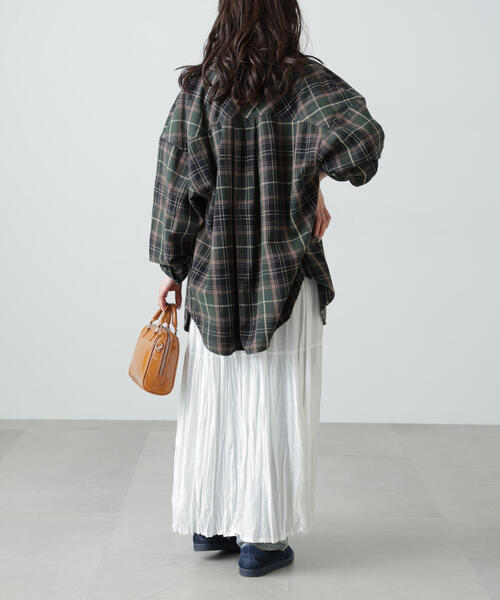 FREE'S MART（フリーズマート）の「◆ヴィンテージ風チェックオーバーシャツ（シャツ/ブラウス・レディース・グリーン系その他3/ワイン/ブラウン系その他/ブラック系その他・FREE）」の18枚目の写真