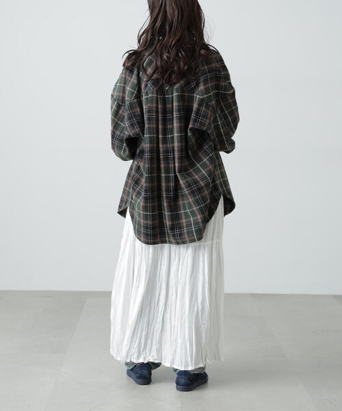 FREE'S MART（フリーズマート）の「◆ヴィンテージ風チェックオーバーシャツ（シャツ/ブラウス・レディース・グリーン系その他3/ワイン/ブラウン系その他/ブラック系その他・FREE）」の17枚目の写真