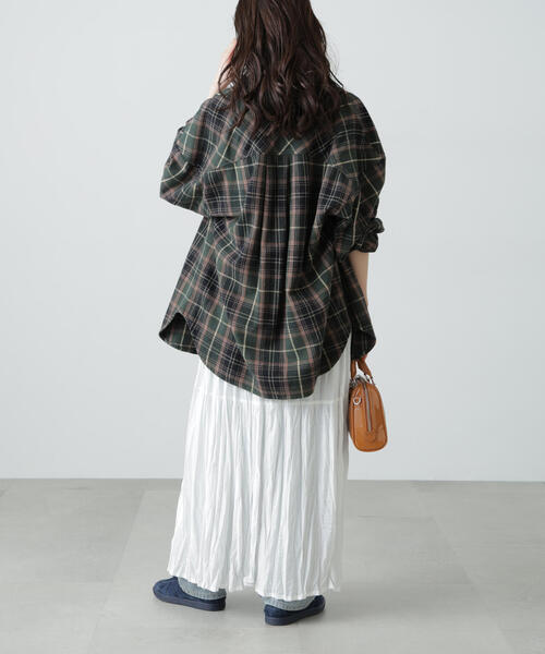 FREE'S MART（フリーズマート）の「◆ヴィンテージ風チェックオーバーシャツ（シャツ/ブラウス・レディース・グリーン系その他3/ワイン/ブラウン系その他/ブラック系その他・FREE）」の15枚目の写真