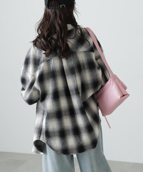 FREE'S MART（フリーズマート）の「◆ヴィンテージ風チェックオーバーシャツ（シャツ/ブラウス・レディース・グリーン系その他3/ワイン/ブラウン系その他/ブラック系その他・FREE）」の13枚目の写真