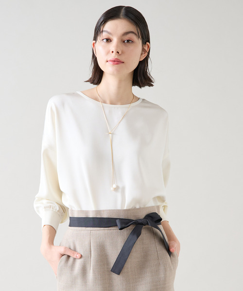 【☆美品☆】ティアラ★厚手ウールニット セール】リブトリミングトップス（ニット/セーター）｜TIARA