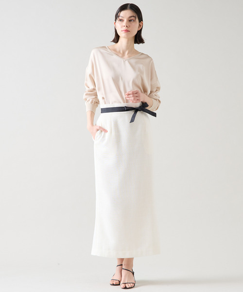 【☆美品☆】ティアラ★厚手ウールニット セール】リブトリミングトップス（ニット/セーター）｜TIARA