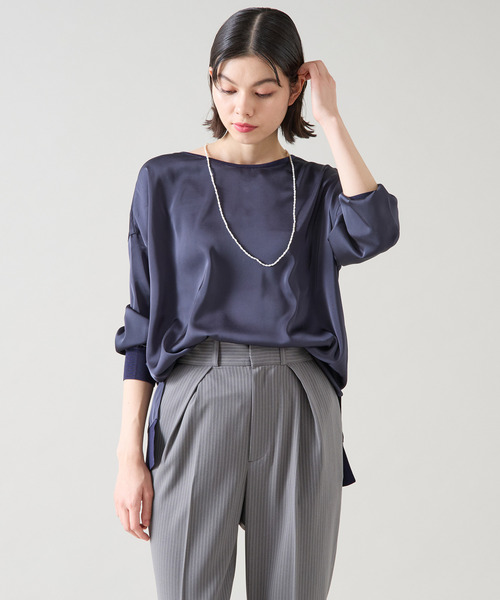 【☆美品☆】ティアラ★厚手ウールニット セール】リブトリミングトップス（ニット/セーター）｜TIARA