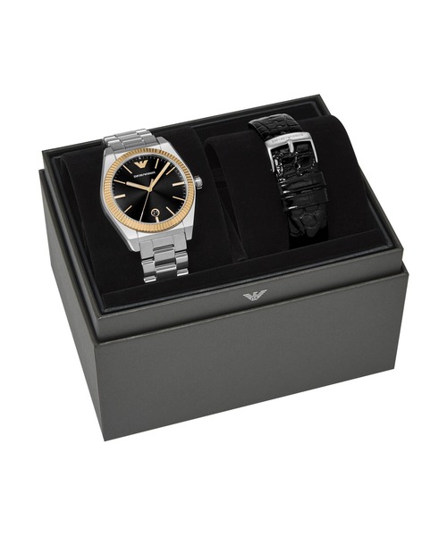 EMPORIO ARMANI(エンポリオアルマーニ)の「エンポリオ・アルマーニ 腕時計 メンズ アナログ ステンレス AR80077SET(アナログ腕時計・メンズ・シルバー・FREE)」の9枚目の写真