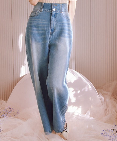 PEACH JOHN（ピーチジョン）の「ハイウエストデニムパンツ（その他パンツ・レディース・ライトブルー/ブルー・SMALL/MEDIUM）」の2枚目の写真