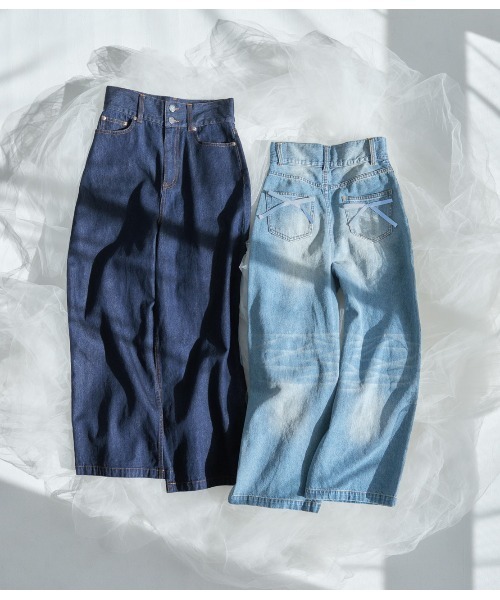 PEACH JOHN（ピーチジョン）の「ハイウエストデニムパンツ（その他パンツ・レディース・ライトブルー/ブルー・SMALL/MEDIUM）」の17枚目の写真