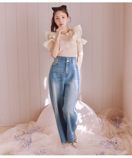 PEACH JOHN（ピーチジョン）の「ハイウエストデニムパンツ（その他パンツ・レディース・ライトブルー/ブルー・SMALL/MEDIUM）」の21枚目の写真