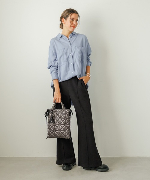 BAYFLOW（ベイフロー）の「[ミニサイズになって登場!!]チャームツキキルトトートＳ（ハンドバッグ・レディース・ブラック系/ホワイト系/ピンク系/ネイビー系・FREE）」の8枚目の写真