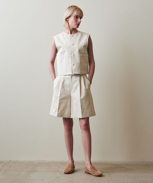 Steven Alan（スティーブンアラン）の「＜Steven Alan＞コットン アサ クルーネック ベスト（ベスト・レディース・ナチュラル/ブラック・S/M）」の3枚目の写真