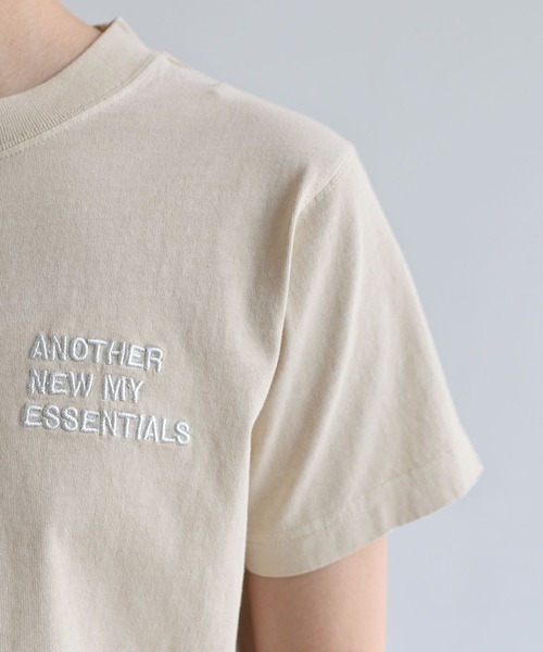 ANME(アンメ)の「ピグメント加工ANMEエンブロイダリーロゴミニTシャツ(Tシャツ/カットソー・レディース・ベージュ/ネイビー/オフホワイト/ブラック・M/L)」の15枚目の写真
