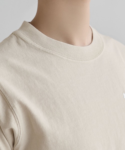 ANME(アンメ)の「ピグメント加工ANMEエンブロイダリーロゴミニTシャツ(Tシャツ/カットソー・レディース・ベージュ/ネイビー/オフホワイト/ブラック・M/L)」の14枚目の写真