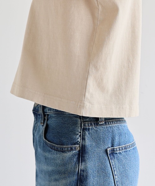ANME(アンメ)の「ピグメント加工ANMEエンブロイダリーロゴミニTシャツ(Tシャツ/カットソー・レディース・ベージュ/ネイビー/オフホワイト/ブラック・M/L)」の18枚目の写真