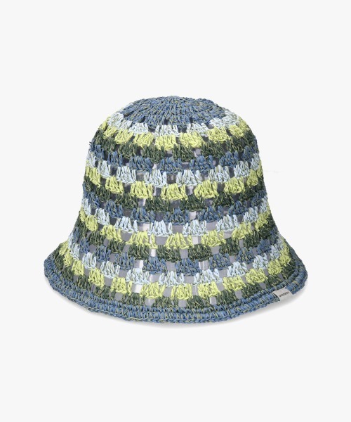 OVERRIDE（オーバーライド）の「OVERRIDE  PAPER CROCHET TILE TULIP / オーバーライド（ハット・レディース・ブルー/ピンク/ベージュ・58cm）」の5枚目の写真