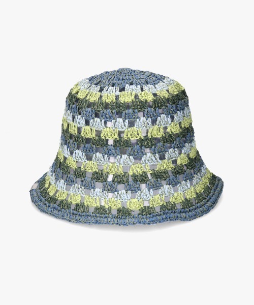 OVERRIDE（オーバーライド）の「OVERRIDE  PAPER CROCHET TILE TULIP / オーバーライド（ハット・レディース・ブルー/ピンク/ベージュ・58cm）」の6枚目の写真