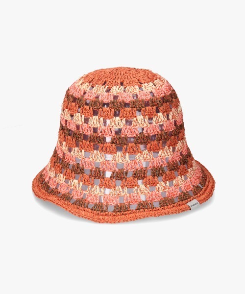 OVERRIDE（オーバーライド）の「OVERRIDE  PAPER CROCHET TILE TULIP / オーバーライド（ハット・レディース・ブルー/ピンク/ベージュ・58cm）」の11枚目の写真