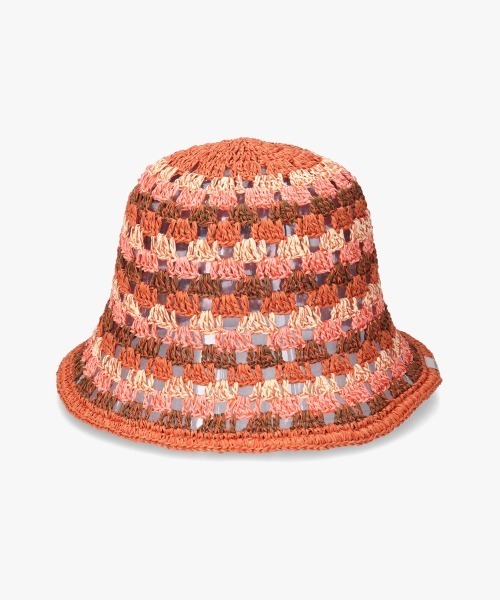 OVERRIDE（オーバーライド）の「OVERRIDE  PAPER CROCHET TILE TULIP / オーバーライド（ハット・レディース・ブルー/ピンク/ベージュ・58cm）」の12枚目の写真