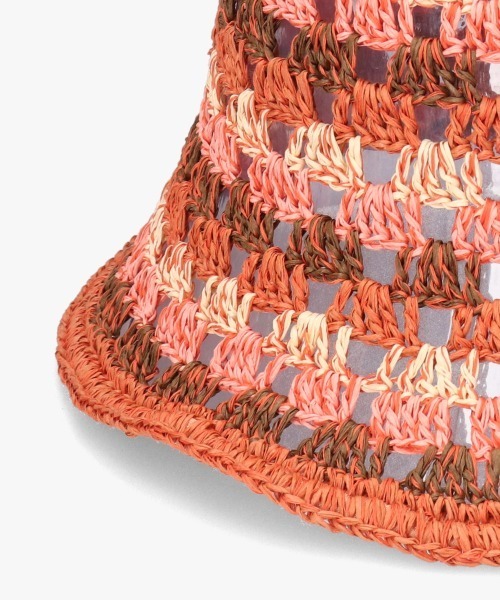 OVERRIDE（オーバーライド）の「OVERRIDE  PAPER CROCHET TILE TULIP / オーバーライド（ハット・レディース・ブルー/ピンク/ベージュ・58cm）」の16枚目の写真