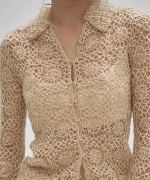 トップス todayful Mohair Crochet Knitshirts TODAYFUL (トゥデイフル）Mohair Crochet Knitshirts☆ 25秋冬予約