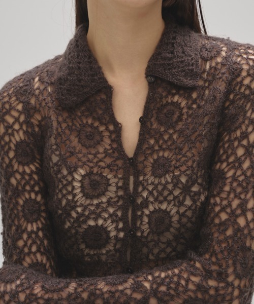 新品todayful Mohair Crochet モヘアニットシャツ TODAYFUL TODAYFULSALE 30%OFF トゥデイフル 2025prefall トップス