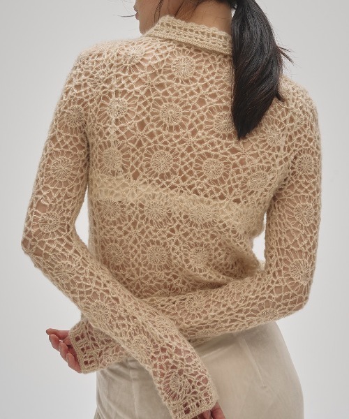トップス todayful Mohair Crochet Knitshirts TODAYFUL/トゥデイフル】Mohair Crochet Knitshirts/モヘアクロシェ